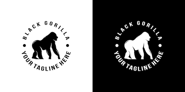 Gorilla silhouette logo design