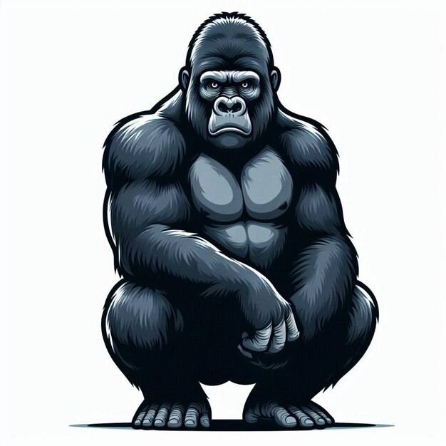 Vector gorilla vector cartoon illustration