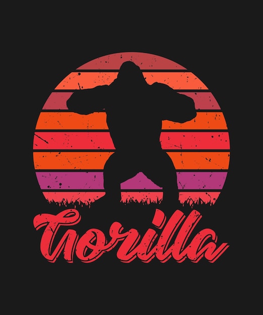 gorilla vector t shirt design