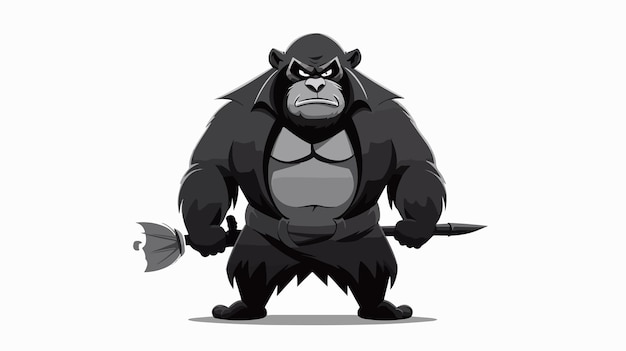 a gorilla with a sword in his hand is holding a sword