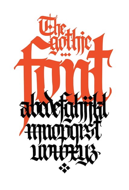 Gothic font English alphabet Font for tattoo personal and commercial purposes