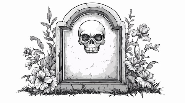 Vector gothic gravestone vector icon for memorial designs