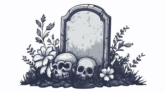 Vector gothic gravestone vector icon for memorial designs