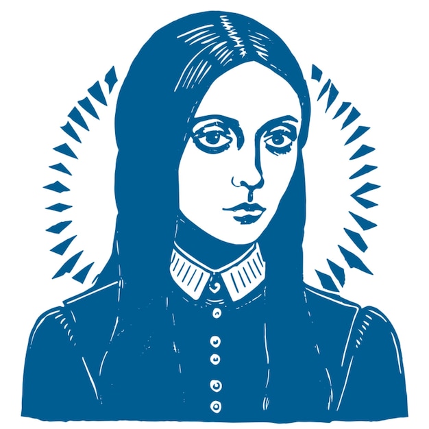 Vector gothic vector illustration linocut