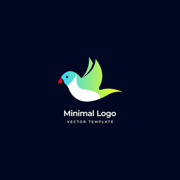 The Gouldian finch bird logo template Vector illustration