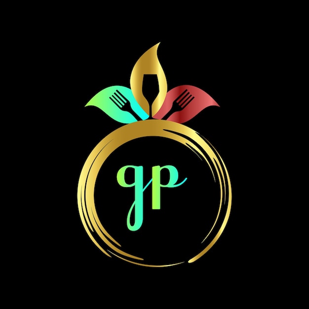 GP Monogram design Abstract Isolated restaurant food vector template fresh food