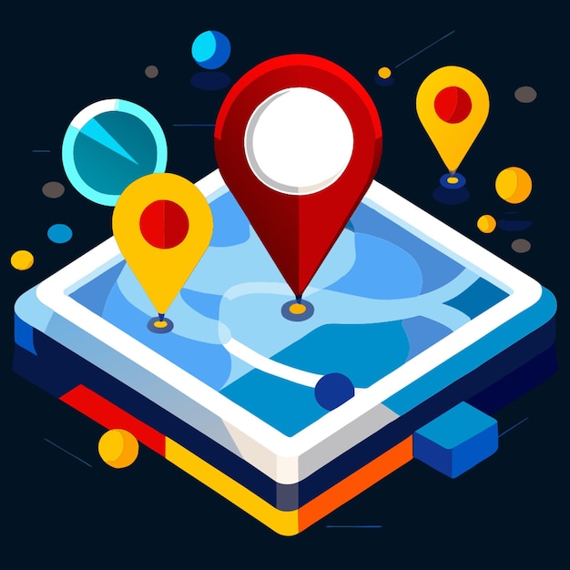 gps location satelital service vector illustration