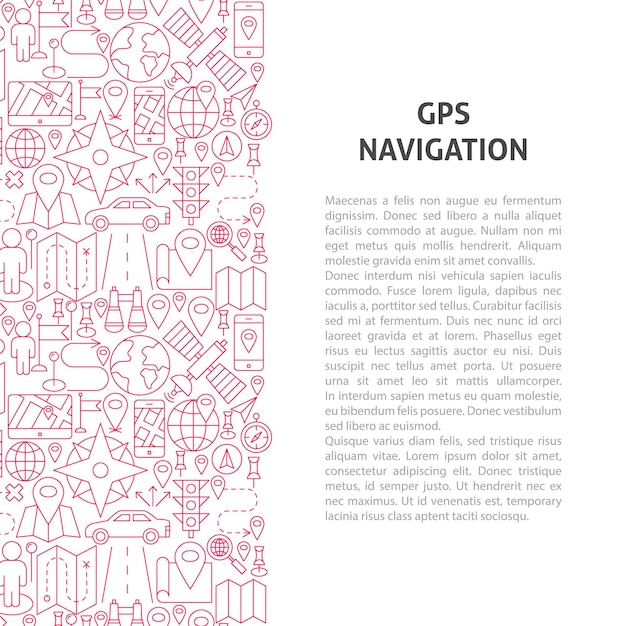 GPS Navigation Line Pattern Concept