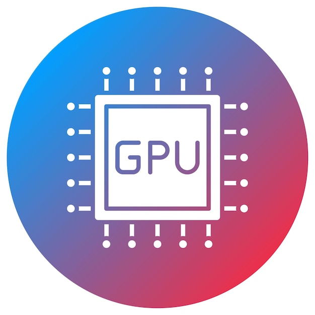 Vector gpu icon vector image can be used for computer science