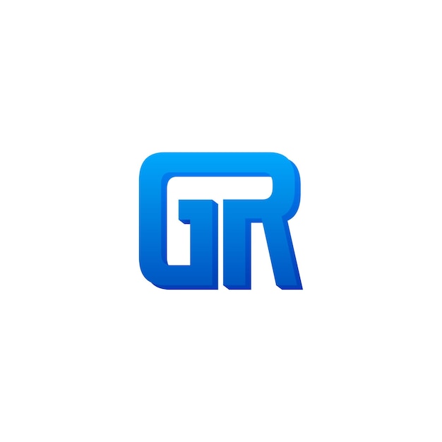 GR lettermark logo vector