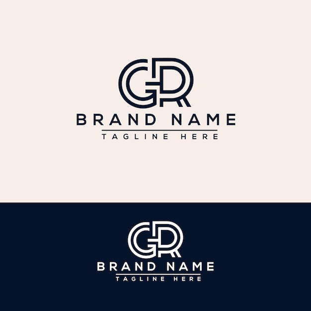 GR Logo Design Template Vector Graphic Branding Element