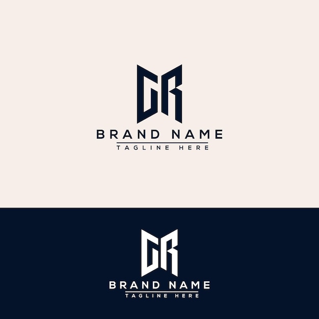 GR Logo Design Template Vector Graphic Branding Element