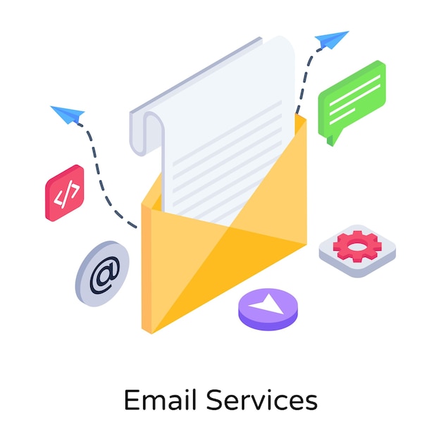 Grab this amazing illustration of email services