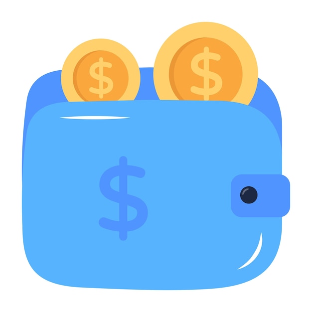 Grab this flat icon of wallet