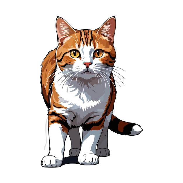 Graceful Aegean cat vector and Illustration