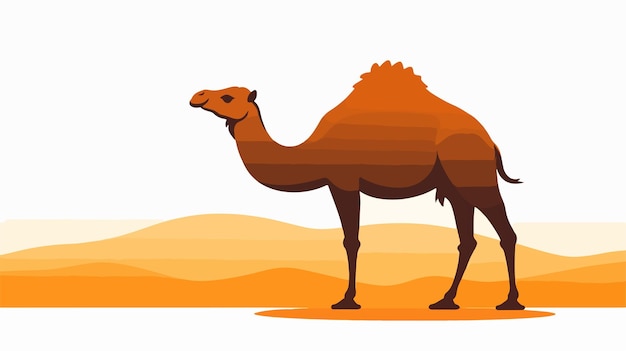 Graceful Camel Silhouette Illustration for Design Projects