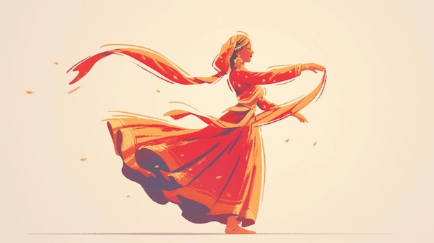 Graceful Kathak dance movements