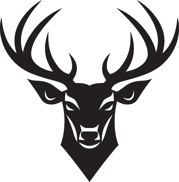 Graceful Stag Modern Deer Head Logo Design Wildlife Majesty Deer Head Vector Icon