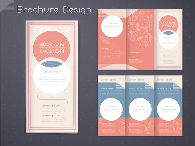 Graceful trifold brochure template design