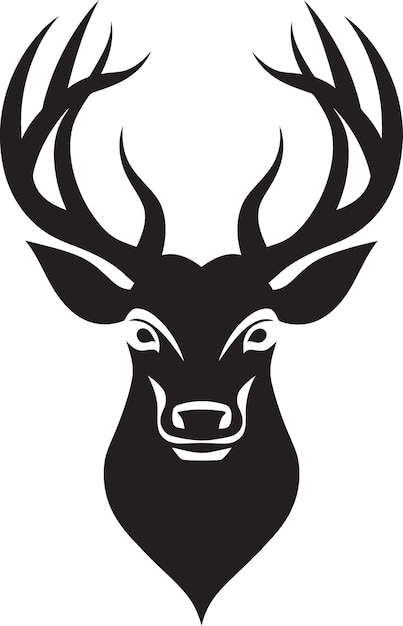 Graceful Wildlife Deer Symbol in Monochrome Elegance The Essence of Nature Black Vector Deer Logo