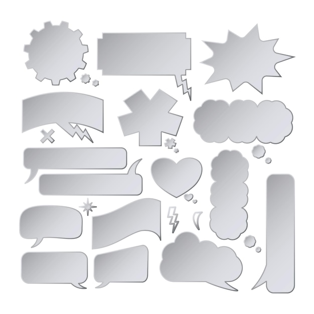 gradation classic style speech bubble collection elements