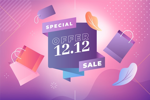 Gradient 12.12 sale background