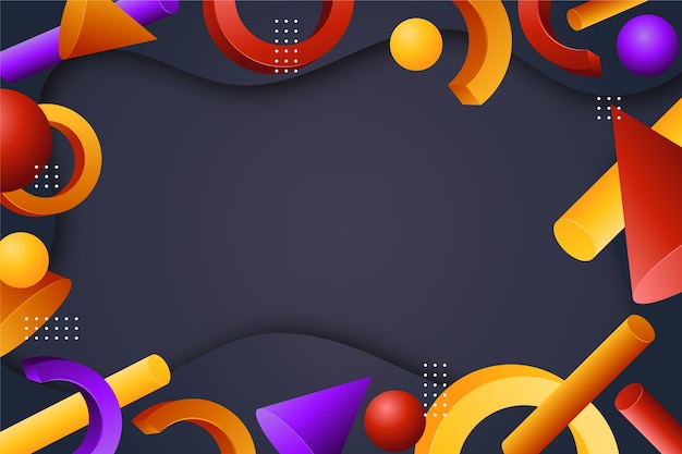 Gradient 3d geometric background