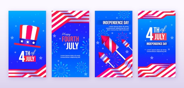 Gradient 4th of july instagram stories