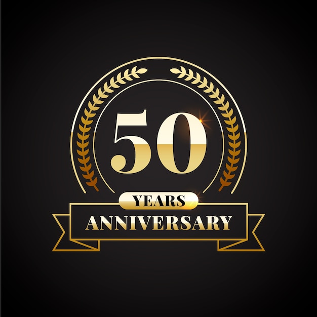 Gradient 50th birthday logo template