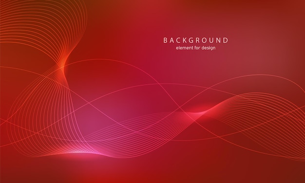 Gradient abstract background. Colorful shiny wave with lines created using blend tool.