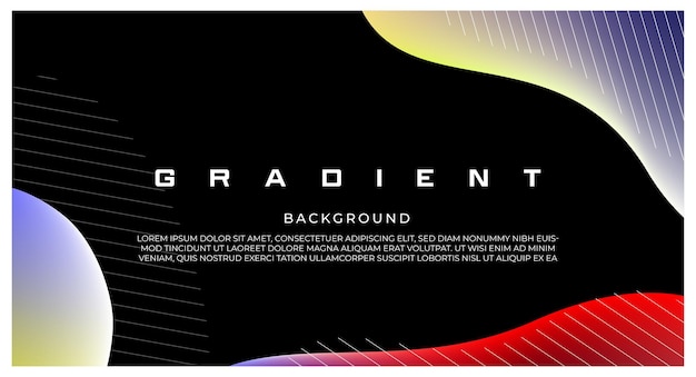 Gradient abstract background design vector