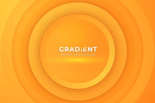 Gradient abstract background with circle shape orange color