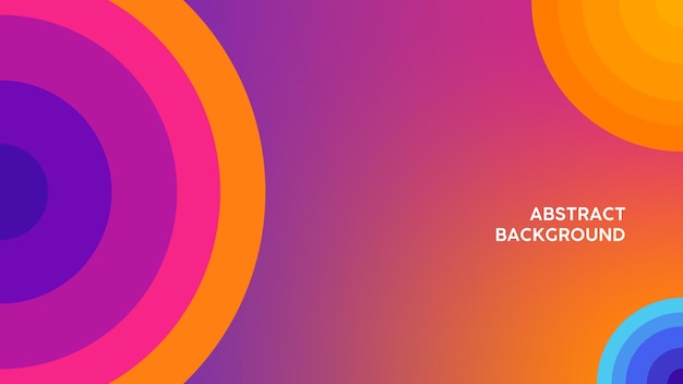 Gradient abstract background with colorful semicircle elements