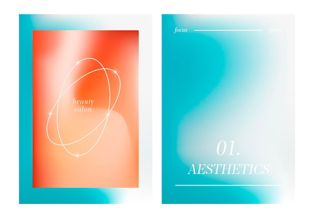 Vector gradient abstract blur cover collection