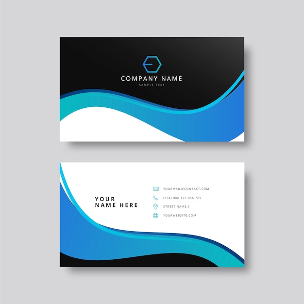 Gradient abstract business card