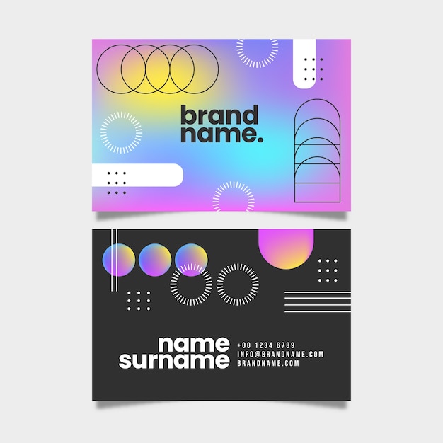 Gradient abstract business card