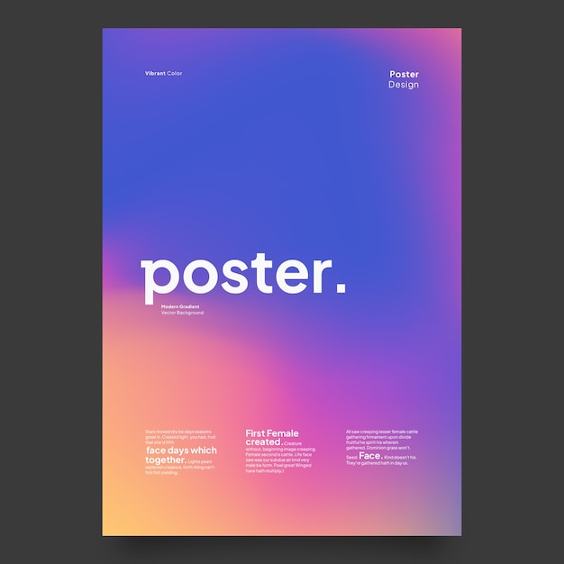 Gradient abstract poster template