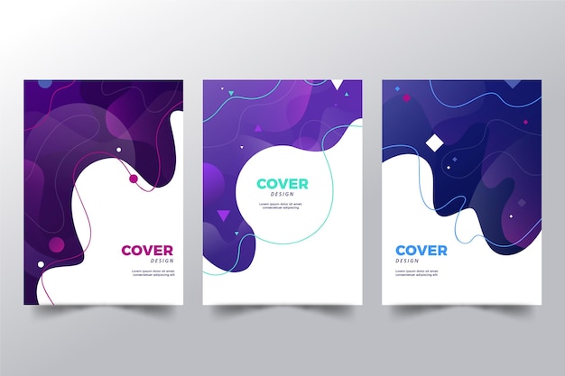 Gradient abstract shapes cover collection