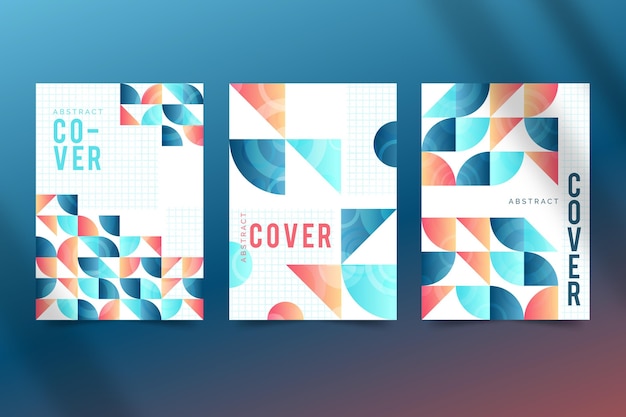 Gradient abstract shapes cover collection