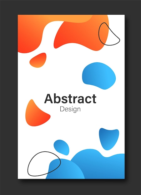 Gradient abstract shapes vector poster