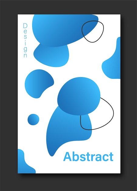 Gradient abstract shapes vector poster