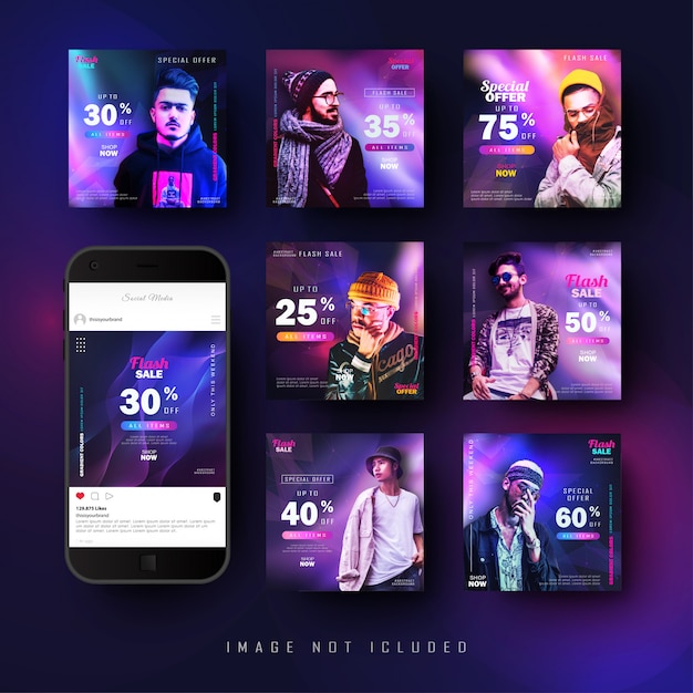 Gradient Abstract Social Media Instagram Feed Post Banner Template