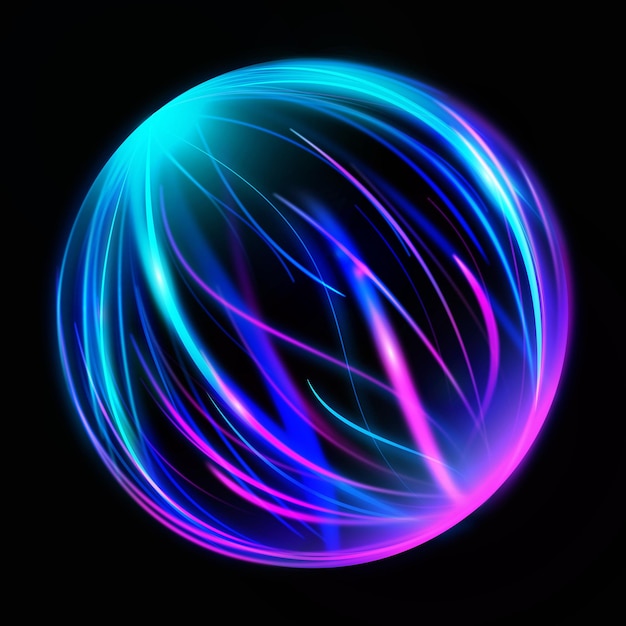 Gradient abstract technology ball