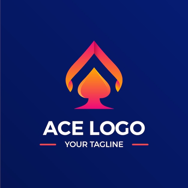 Vector gradient ace logo template