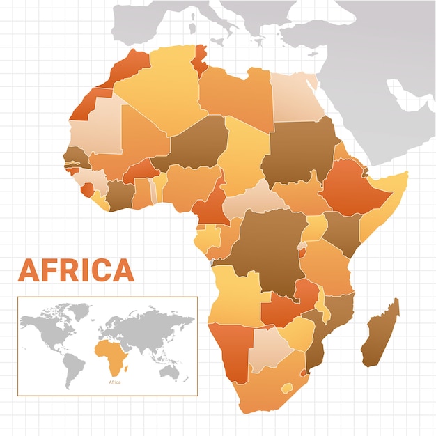 Gradient africa map illustration