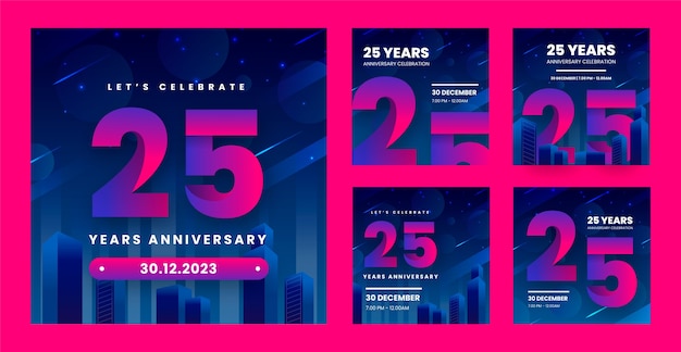 Gradient anniversary  template design