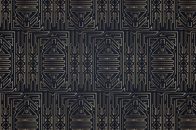 Gradient art deco premium pattern