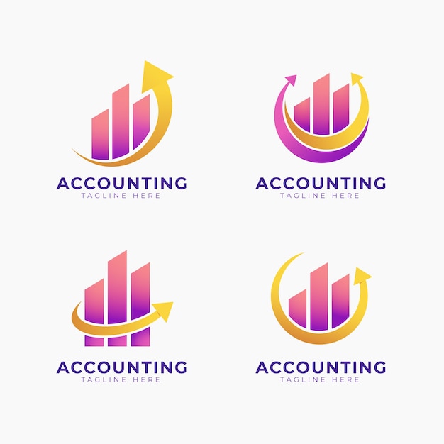 Gradient audit logo template design