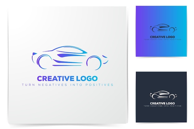 gradient Automotive company logo car repair premium vector