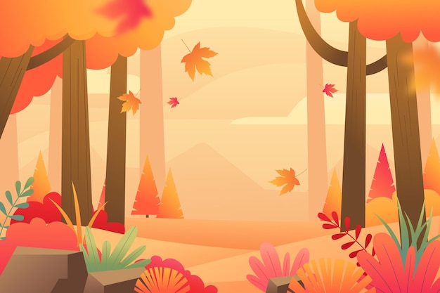 Gradient autumn background